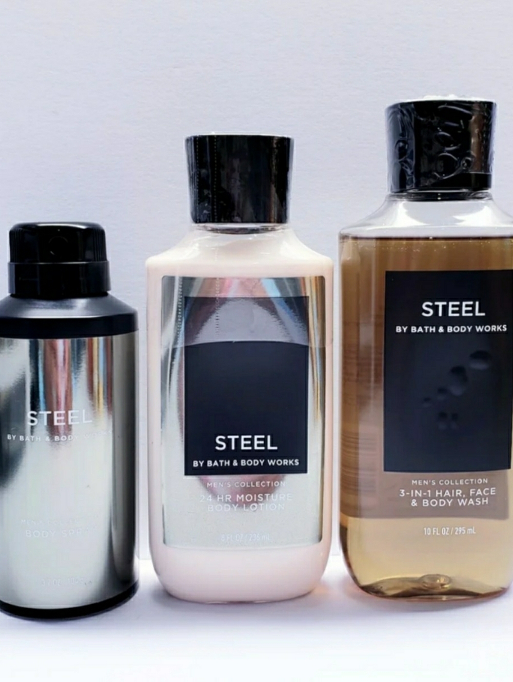 Bath & Body Works STEEL Men's Collection Body wash, Body spray, Body cream